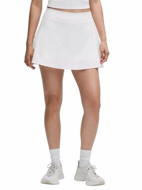 Lululemon Lightweight High-Rise Tennis Skirt White Swift Exercise Skort Sz 12